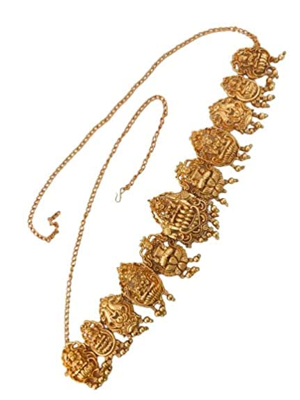 Sattyaki Traditional South Indian JewelleryTemple Lakshami Kamarband/Tagdi/Belly Chain/Waist Band with Beadwork for Women and Girls. (Sattyaki Temple Lakshami Kamarbandh) (B0C6TKG6YZ) Amazon Price History, Amazon Price Tracker