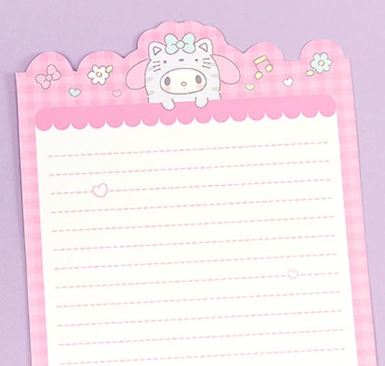 Image of My Melody All Occasion Cards Set Officially Licensed with Envelopes - 4 Sheets, 2 Envelopes, 2 Seal Stickers