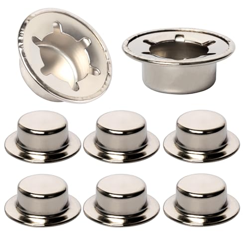(8-Pack) Calvana 5/8” Push Nut Axle Caps, Spring Steel Push, Mechanical Zinc Finish, for Cotter Pins for Hand Trucks, Rolling Bins, Lawn Wagons, Easily Installed with a Rubber Hammer