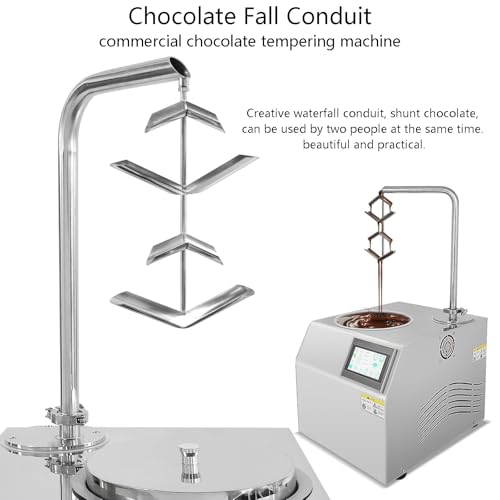 GESAIDES Countertop Chocolate Tempering Machine, Chocolate Fountain Machine, Strawberry Chocolate Coating Machine, Chocolate Dispenser, Chocolate Melting Machine,5.5L
