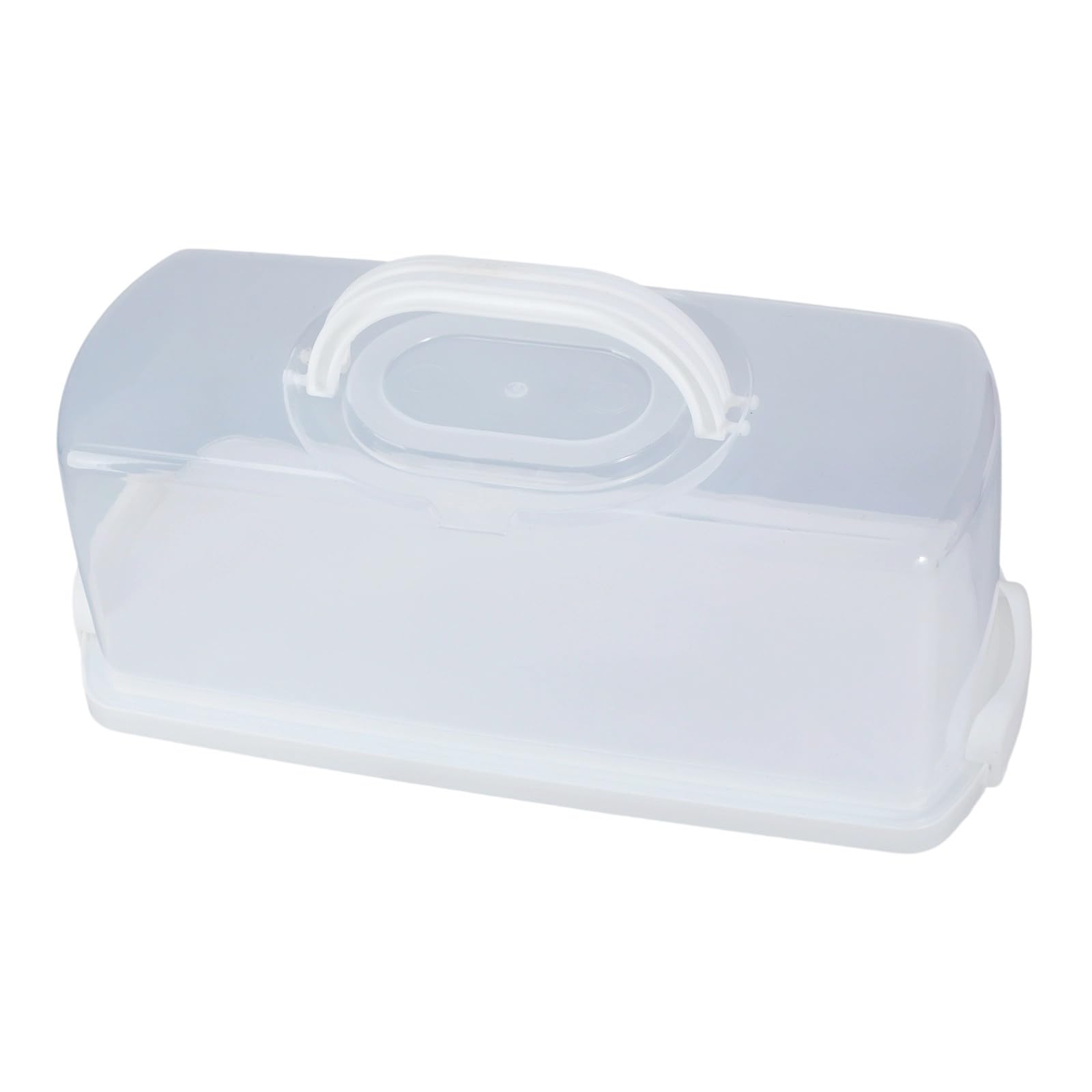 MALSSE Leak Proof Food Container with Handle Rectangular Case for Sliced Cake Bread Storage Kitchen Essential Toasts Organiser with Lid
