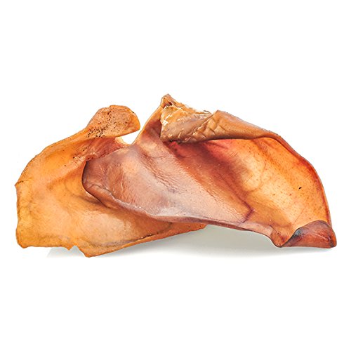 JR Pet Products 50 x Iberian Gourmet Large Pigs Ears Dog Treat Chew None Greasy 30% Lower In Fat Exclusively Supplied