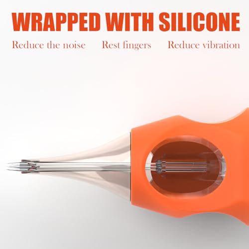 Wormhole Tattoo Cartridge Needles, 20PCS Assorted Mixed Sizes #12 3RL 5RL 7RM 9RM Tattoo Needles Disposable Tattoo Liner Needles and Tattoo Shading Needles for Rotary Tattoo Gun Tattoo Pen
