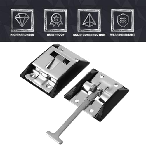 Stainless Steel TüRhalter FüR Wohnmobile WetterbestäNdiger TüRfeststeller Mit Ergonomischem T-Design Ideal FüR AnhäNger Und Campingfahrzeuge - Silber