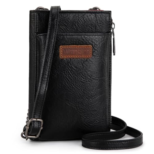 Wrangler Small Crossbody Purse for Women RFID Blocking Over Shoulder Cellphone Wallet with Credit Card Slots