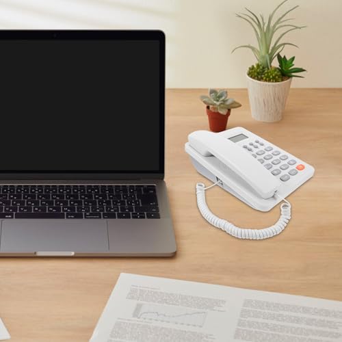Teléfono fijo Zerodeko con cable para oficina blanco miniatura 5