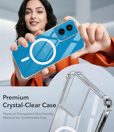 Image of Jkobi Shockproof Crystal-Clear Back Cover for Motorola Moto G96 (Magsafe Wireless Support | Drop & Camera Protection | Hard Polycarbonate)