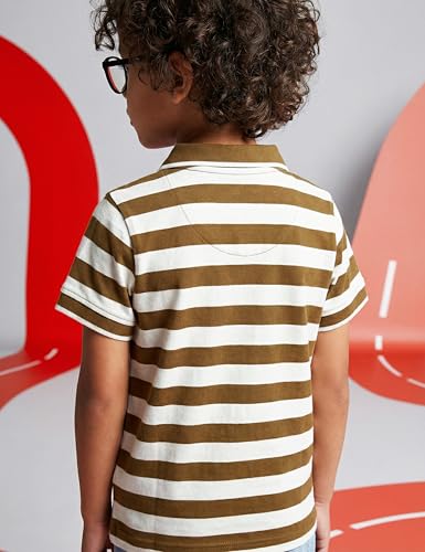 Image of Amazon Brand - Symbol Boys Cotton Rich Striped Polo Tshirt | Collar Tshirts | Half Sleeves | Regular Fit