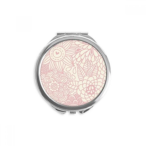 Miroir rond maquillage de poche compact contre les retouches ratées, portable motif tournesol