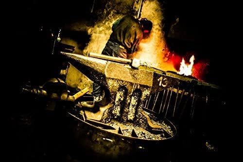 Miniatura 8 de TOFERNER Cuchillo forjado a mano - Volute - negro - Deportes - Hoja endurecida - Estuche de cuero genuino hecho a mano-Vintage- Colección de arte -