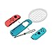 Vista Shops Real Rackets for Nintendo Switch Joy-Con Controller 2 Pcs, Accessories for Nintendo Switch Game Mario Tennis Aces Blue and Red