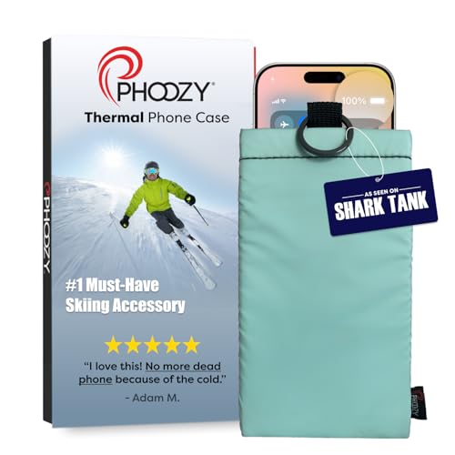 Image of PHOOZY Apollo II Thermal Phone Case with NASA-Derived Technology - Extends Battery Life 4X in Cold Weather and Heat - Military Grade 8-Foot Drop Protection Insulated Pouch - Large Mint
