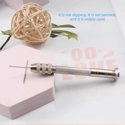 0.8-3mm Handbohrer für Epoxidharz, Mini Bohrmaschine Pin Vise Handbohr mit 10 Stück Spiralbohrer, DIY Schmuck, Bastelarbeiten Bohrwerkzeug für Holz, Kunststoff, Ton und nicht harte Materialien