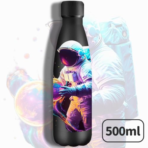 Miniatura 6 de HoneyHolly Botella Termica, 500 ml sin BPA, Botella Agua Acero Inoxidable, Doble Aislamiento, Cantimplora, A Prueba de Fugas, Acero Inoxidable 18/8, Cantimplora Termica para Deportes, Escuela, Yoga