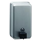 Bobrick 2111 ClassicSeries Surface-Mounted Soap Dispenser, 40oz, Stainless Steel