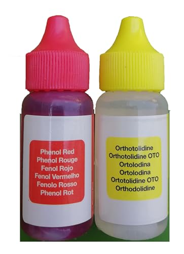Naturii Kit Test PH e Cloro per Piscine e Acque Termali Ricambio Ricarica Reagenti Otho e Phenol Misurazione Accurata e Sicura