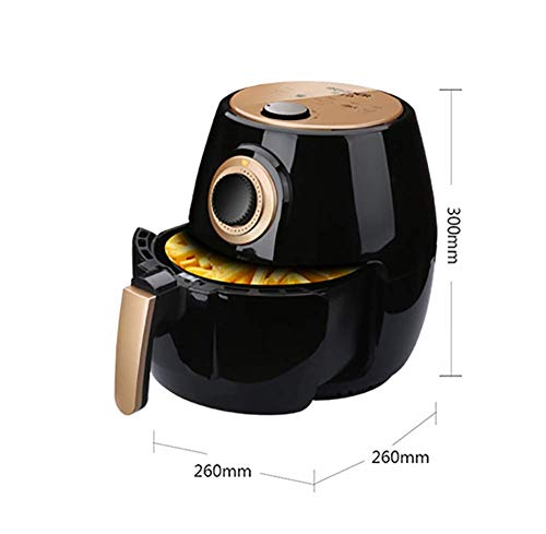Friteuse sans huile rouge 4,2L mini four multifonction à bouton avec 5 programmes
