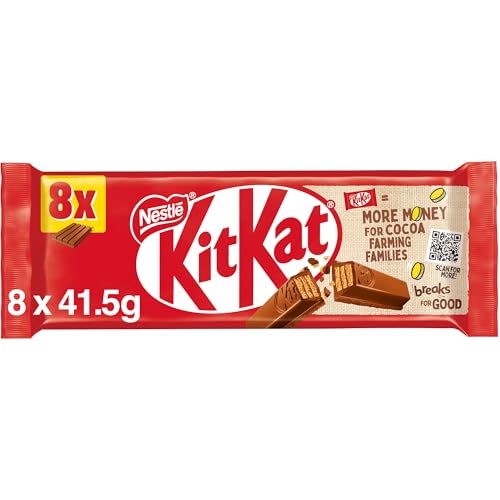 Kit Kat 4 Finger Milk Chocolate Bar Bumper Multipack, 8 x 41.5g
