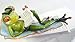 Produktbild Frosch Urlauber aus Kunststein, ca. 19 x 7 cm