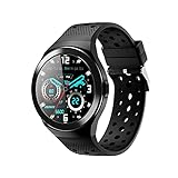 【Compatibilidad y otras funciones】 Este reloj es compatible con smartphones con iOS 9.0 / Android 5.0 o superior, con funciones como clima, despertador, cronómetro, iluminación, ajuste de brillo, recordatorios de personas sentadas y bebiendo y búsqueda de teléfono móvil