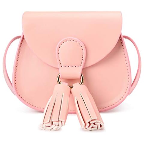 Mibasies Kids Purse for Little Girls Toddler Crossbody Bag with Tassel Cover