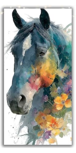 Peinture diamant adulte 5D DIY point de croix kit créatif cheval 50x100cm