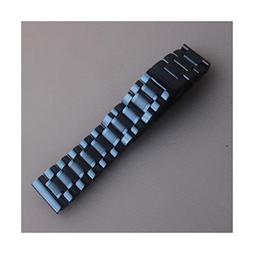 Bracelet de montre de remplacement anti-usure en acier solide courbe 19mm 21mm