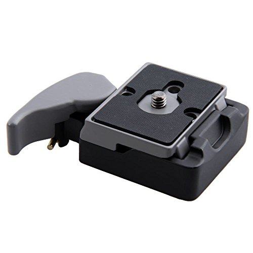Placa adaptadora de abrazadera de liberación rápida para cámara 323 compatible con cabezales de bola Manfrotto 200PL 14 Compat 155 210B 308 342 352 468 469 3D 056 115 141 cabeza 234 128LP aleación de