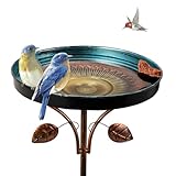 DREAMSOUL 38 Inch Bird Bath with 5 Prongs Stake, Vintage...