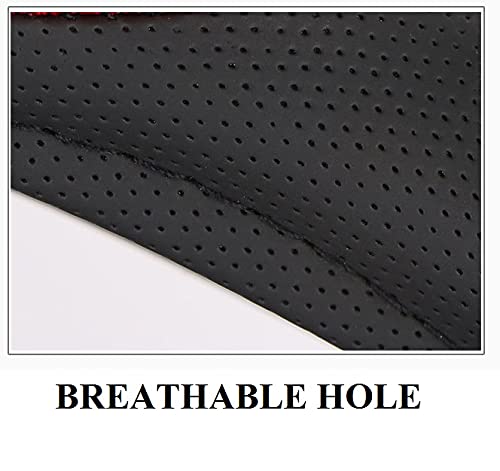 Image of HSR Car Accessories in Universal 15 inch Car Steering Wheel Cover, Emboss Holes, Microfiber, Anti-Slip Matte Finish, Soft Padding Great Hand Feel (Black)