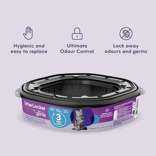 LitterLocker by Litter Genie, XL-Nachfüllkassette, Original-Spezialfolie mit Geruchsbarriere garantiert 100% Geruchsschutz