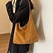 Imagen de GSenhui Bolso de mano de ante para mujer Hobo Bag Slouchy Shopper Bolso de Suede Tote Bag Grande Bolso Mujer con Correa de Hombro Ajustable Uni Bolso Marrón