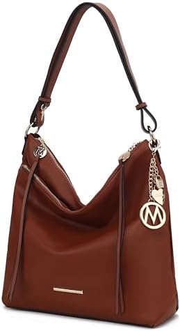 MKF Collection Hobo Bag for Women, Vegan Leather Shoulder Bag Top Handle Handbag Purse by Mia K