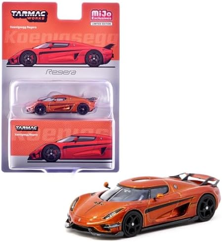 Diecast Model Car Compatible with Tarmac Works 1:64 Koenigsegg Regera Light Blue Metallic Limited Edition T64G-TL017-LB