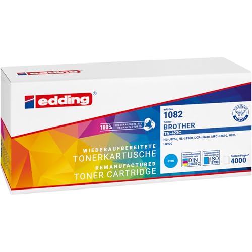 Toner Cyan Edding EDD-1082 compatible Brother TN-423C pour imprimante laser