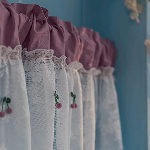 Cortina de ventana corta floral ideal para decorar el dormitorio infantil y el comedor 6