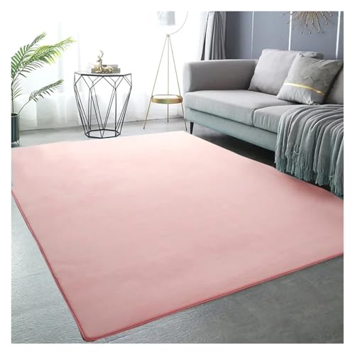 LTYKNGH Alfombra Habitacion Alfombras de Terciopelo Coral for decoración Moderna Sala Estar, Alfombra Gruesa(Pink,40x60cm 15.7x23.6in)
