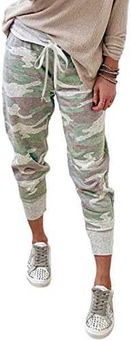Acelitt Ladies Informal Drawstring Elastic Waist Jogging Jogger Pants with Pockets,S-2XL