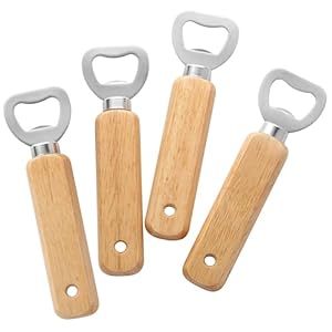 Uncle Paul 4 Stück Holz Flaschenöffner KH1304