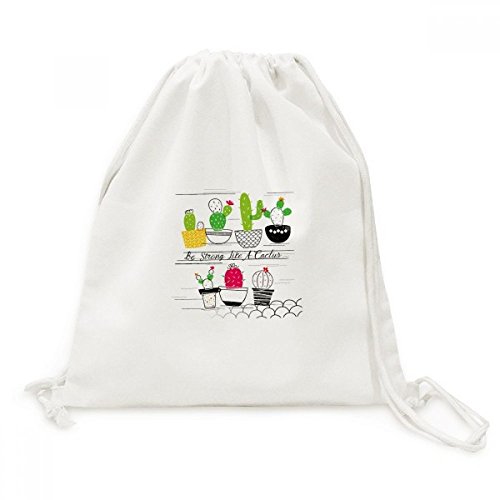 Sac cordon en toile cactus plantes grasses DIYthinker pour voyage
