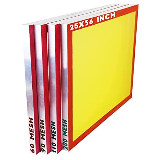 K-Musculo Dry Sift Screen Frames, Set of 4, 25" x 36", Aluminum Frames with 60, 90, 110, 200 Polyester Mesh Screens