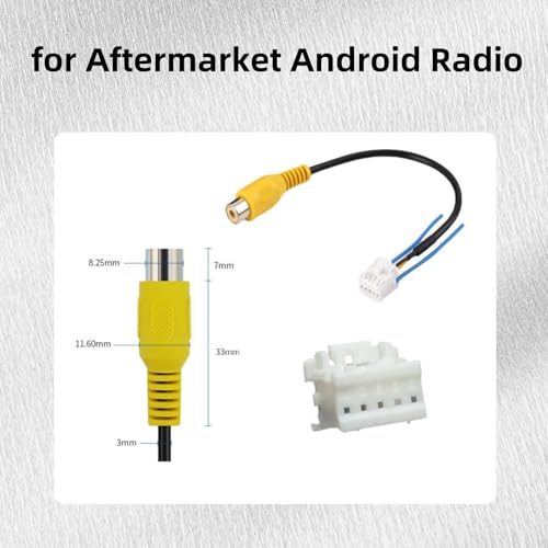 Epronic 10 Pin RCA Rear View Camera Adapter Wiring Harness for Android Car Radio Stereo Backup Camera Video Input Cable