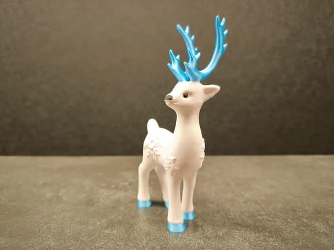 Beoals Snowflake Reindeer Christmas Toy Figure, Festive Holiday Decor Reindeer, Santa Sleigh Companion Toy, Cute Winter Wonderland Deer Figurine, Decorative Christmas Collectible (Pack of 3) 1