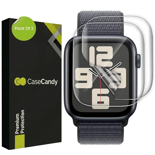 Image of Casecandy - [Pack of 2 Screen Protector Guard For Apple Watch Series 44mm (Series 6, SE, 5 & 4) | Apple Watch Series 6, SE Screen Guard (44mm) - HD /Anti Scratch /Bubble Free