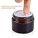 Encheng Cosmetic Jars, 40 Pack of 2oz Amber Round Glass Jars, with Inner Liners and black Lids,Empty Cosmetic Containers,Cream jars