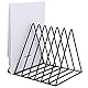 Fabaoday Buchstütze, Metall Zeitungsständer, Dreieck Desktop Magazinständer 7 Steckplätze Bücherenden Zeitungshalter Halter Organisation Rack für Büro, Dokumente, CD, Magazin