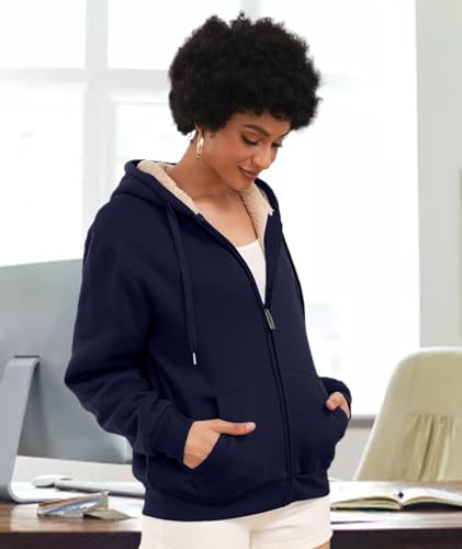 Image of SWISSWELL Hoodies for Women Winter Fleece Sweatshirt - Full Zip Up Thick Sherpa Lined