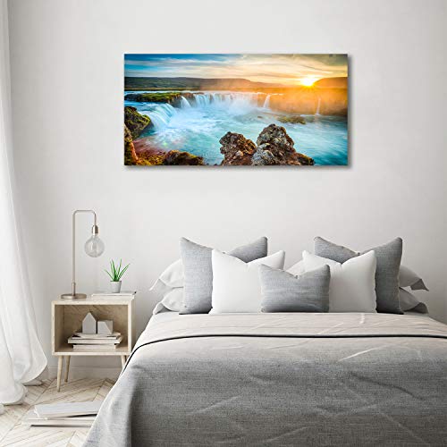 Mural art image verre acrylique Amarillo Cascada 140x70cm plexiglas - 4