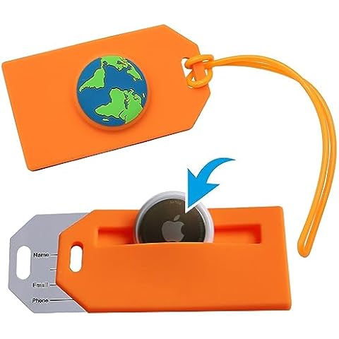 2-Pack Luggage Tag with Hidden Compartment for AirTag – V2 Improved for 2024 – The Most Discreet and Creative Way to Track Your Luggage Cover