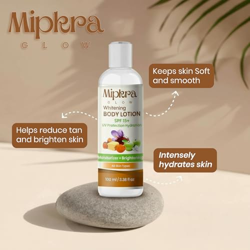 Image of Whitening Body Lotion, SPF 15+, UV Protection Hydration, Moisturizer + Brightening, All Skin Types, 100ml, Combo Pack of 2